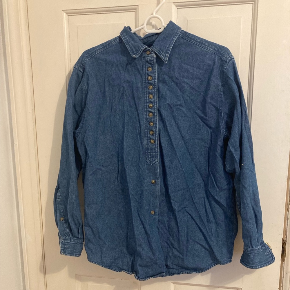 Bushwacker denim button up. Size small